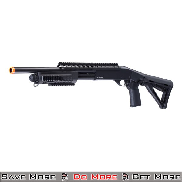 A&K Pump Airsoft Spring Shotgun W/ Adjustable Stock Left Angle