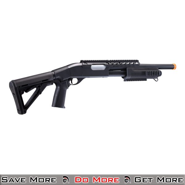 A&K Pump Airsoft Spring Shotgun W/ Adjustable Stock Right Angle