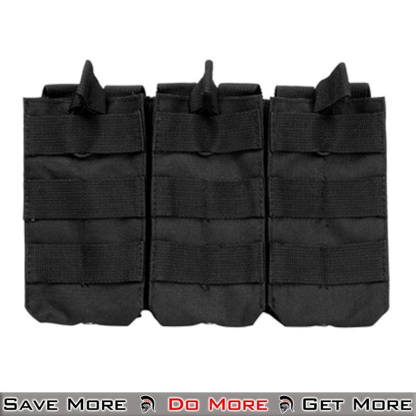 VISM MOLLE Triple Magazine MOLLE Mag Airsoft Pouches Black Front