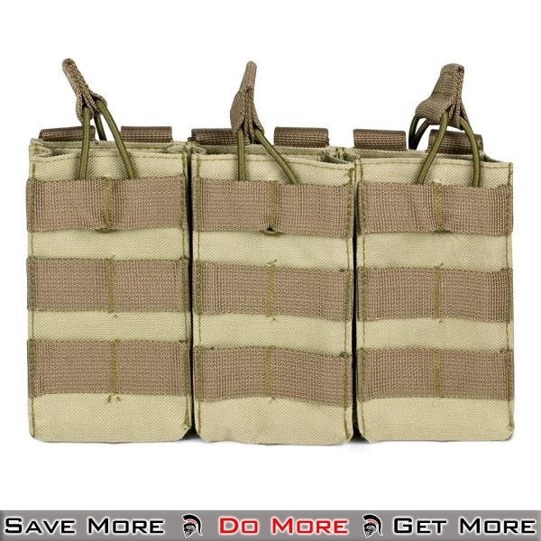 VISM MOLLE Triple Magazine MOLLE Mag Airsoft Pouches Tan