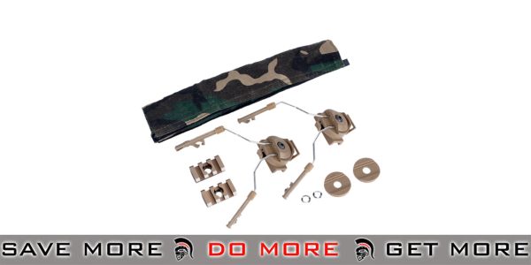 Z-Tactical Helmet Rail Adapter Set for COMTAC I / II Style Headsets - FDE Head - Headsets- ModernAirsoft.com