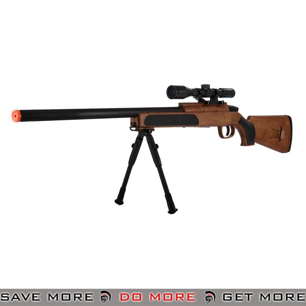 ZM51G MK51 SPRING BOLT ACTION AIRSOFT RIFLE WITH SCOPE [WOOD]