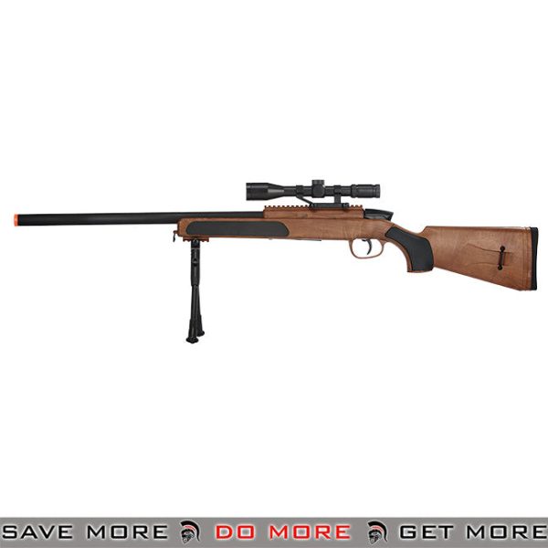 ZM51G MK51 SPRING BOLT ACTION AIRSOFT RIFLE WITH SCOPE [WOOD]