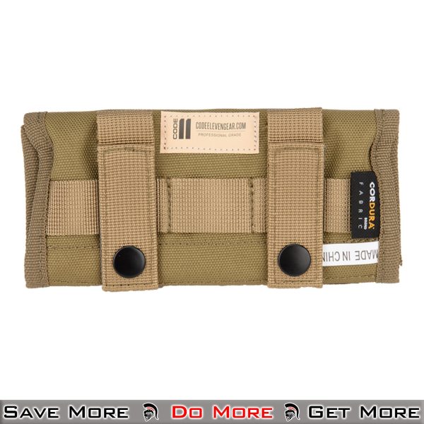 Code11 Cordura Admin Pouch MOLLE Airsoft Pouches Tan Back