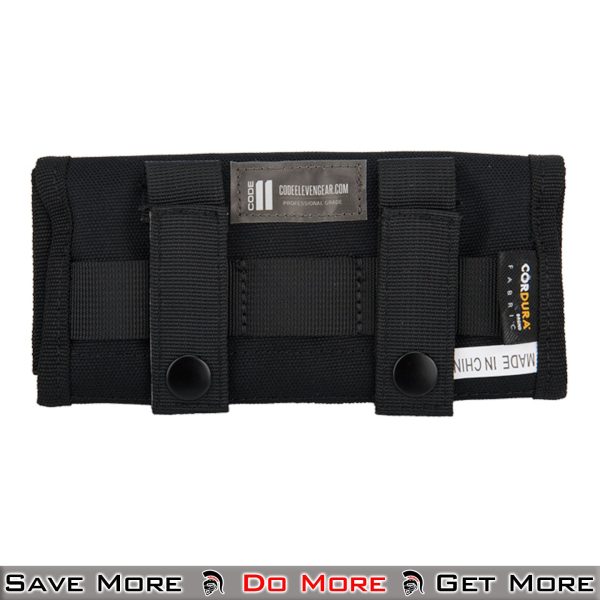 Code11 Cordura Admin Pouch MOLLE Airsoft Pouches Black Closed Back