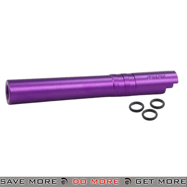 LA Capa Customs 5.1 Aluminum Threaded Outer Barrel For Airsoft GBB Pistols - Purple